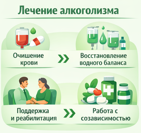 лечение алкоголизма в Кинешме этапы